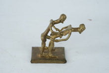 Load image into Gallery viewer, Vintage Brass Erotic Kama Sutra Figurine Couple Sculpture India