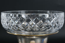 Load image into Gallery viewer, Cavan Cut Crystal Pedestal Bowl with Sheffield Silver Co Ornate Base