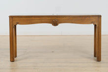 Load image into Gallery viewer, Shell Cliff Oak Console Table with Glass Panels