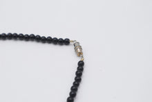 Load image into Gallery viewer, Carved Spiral Shell Black Bead Statement Necklace Natural Seashell Jewelry