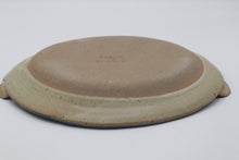 Load image into Gallery viewer, Signed Studio Pottery Oval Platter Scallop Shell Handles 12 Inch Stoneware