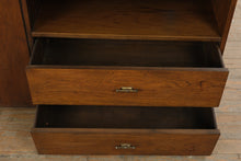 Load image into Gallery viewer, Mid Century Modern Walnut Wall Unit with Drop Front Desk and Storage Cabinet