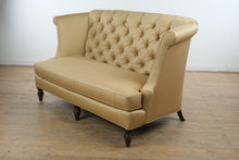 Load image into Gallery viewer, Sherrill Furniture High-Back Tufted Upholstered Sofa in Golden Herringbone