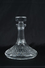 Load image into Gallery viewer, Vintage Ships Decanter Cut Crystal Round Crosshatch Base 9 Inch