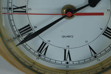 Load image into Gallery viewer, Brass Ship’s Time Wall Clock – Nautical Quartz Porthole-Style Clock – 8" Round