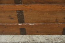 Load image into Gallery viewer, Antique Sewell Ship’s Steamer Trunk with Iron Strapping