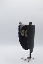 Load image into Gallery viewer, Vintage Folk Art Shovel Blade Owl Sculpture Brutalist Metal Rebar 10 Inch