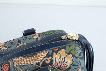 Load image into Gallery viewer, Signare William Morris Strawberry Thief Blue Tapestry Convertible Handbag Glasses Case Makeup Bag