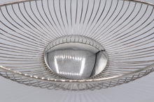 Load image into Gallery viewer, Italian Silver Wire Fruit Basket – Oval Decorative Bowl with Pedestal Base