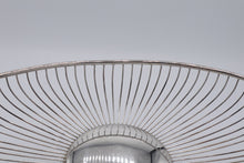 Load image into Gallery viewer, Italian Silver Wire Fruit Basket – Oval Decorative Bowl with Pedestal Base
