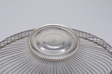 Load image into Gallery viewer, Italian Silver Wire Fruit Basket – Oval Decorative Bowl with Pedestal Base