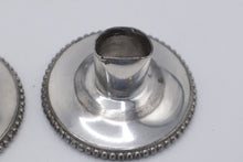 Load image into Gallery viewer, Vintage Silver Plate Candle Holders Beaded Edge Set of 5 3 Inch