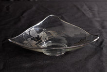 Load image into Gallery viewer, Vintage Glass Trinket Dish - Silver Leaves