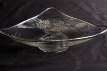 Load image into Gallery viewer, Vintage Glass Trinket Dish - Silver Leaves