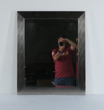 Load image into Gallery viewer, Modern Brushed Silver Framed Wall Mirror 27 x 34 Rectangle Hanging Mirror
