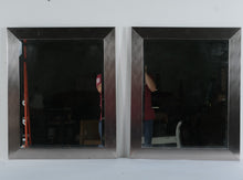 Load image into Gallery viewer, Modern Brushed Silver Framed Wall Mirror 27 x 34 Rectangle Hanging Mirror