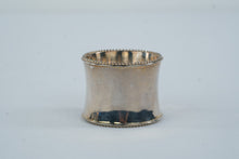 Load image into Gallery viewer, Silver Tone Napkin Rings Set of 8 Beaded Edge Metal Table Setting Holders