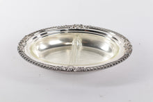 Load image into Gallery viewer, Silver Covered Vegetable with Glass Divider