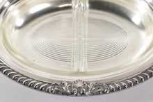 Load image into Gallery viewer, Silver Covered Vegetable with Glass Divider