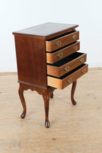 Load image into Gallery viewer, Cherry Queen Anne Silver Chest, 4 Drawer Dining Room Storage Chest