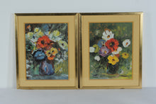 Load image into Gallery viewer, Pair of Framed Simone Mounier Floral Prints Abstract Still Life 17 x 21