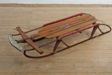 Load image into Gallery viewer, Antique Flexible Flyer No. 55J Wooden Sled – 25" x 55" – Original Paint & Graphics – Classic American Snow Sled