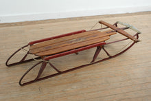 Load image into Gallery viewer, Antique Flexible Flyer No. 55J Wooden Sled – 25" x 55" – Original Paint & Graphics – Classic American Snow Sled
