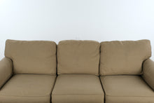 Load image into Gallery viewer, Beige Upholstered Sleeper Sofa with Rolled Arms and Pull Out Bed