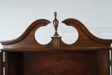 Load image into Gallery viewer, Mahogany Secretary Desk with Bookcase Hutch and Chippendale Style Fretwork Doors