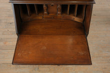Load image into Gallery viewer, Mahogany Secretary Desk with Bookcase Hutch and Chippendale Style Fretwork Doors