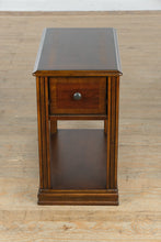 Load image into Gallery viewer, Slender Cherry-Finish Side Table with Drawer