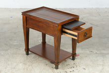 Load image into Gallery viewer, Traditional Wood Chairside End Table with Drawer, Pull-Out Shelf and Lower Shelf