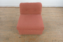 Load image into Gallery viewer, Slipper Chair Red Upholstered Armless Accent Chair Geometric Pattern