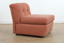 Load image into Gallery viewer, Slipper Chair Red Upholstered Armless Accent Chair Geometric Pattern