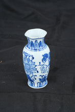 Load image into Gallery viewer, Andrea by Sadek Blue & White Porcelain Bud Vase Floral Chinoiserie 6"