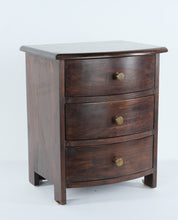 Load image into Gallery viewer, The Marlowe Bow Front Chest – Solid Wood 3-Drawer Petite Cabinet