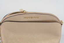 Load image into Gallery viewer, Michael Kors Metallic Gold Saffiano Dome Crossbody Bag