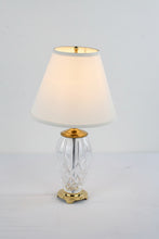 Load image into Gallery viewer, Waterford Crystal Table Lamp Brass Finish 18 Inch Cut Crystal with Shade