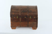 Load image into Gallery viewer, Rustic Wooden Dome Top Storage Chest Trunk with Lift Lid - Online Only
