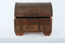 Load image into Gallery viewer, Rustic Wooden Dome Top Storage Chest Trunk with Lift Lid - Online Only