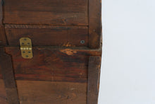Load image into Gallery viewer, Rustic Wooden Dome Top Storage Chest Trunk with Lift Lid - Online Only