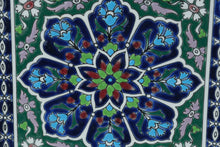 Load image into Gallery viewer, Handmade Smaltotechniki Ceramic Wall Tile – 6" Decorative Greek Art Tile, Moschato Greece