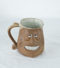 Load image into Gallery viewer, Vintage Stoneware Character Face Mug Whimsical Pottery Coffee Cup