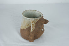 Load image into Gallery viewer, Vintage Stoneware Character Face Mug Whimsical Pottery Coffee Cup