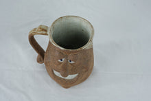 Load image into Gallery viewer, Vintage Stoneware Character Face Mug Whimsical Pottery Coffee Cup