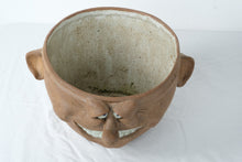 Load image into Gallery viewer, Vintage Stoneware Face Planter Pot Whimsical Character Head Cachepot
