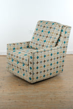 Load image into Gallery viewer, Smith Brothers Custom Swivel Rocker Chair with Patterned Upholstery