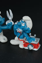 Load image into Gallery viewer, Vintage Smurfs Lot – 1970s–1980s Schleich Peyo Figures – Barber, Farmer, Gift Giver & More (Set of 6)