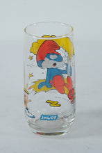 Load image into Gallery viewer, Vintage 1983 Smurfs Glasses (Set of 2) – Papa Smurf & Party Scene – Wallace Berrie
