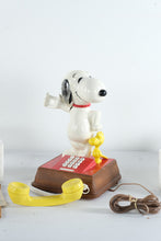 Load image into Gallery viewer, Vintage Snoopy Woodstock Telephone Design Line Peanuts Phone With Box 1980s